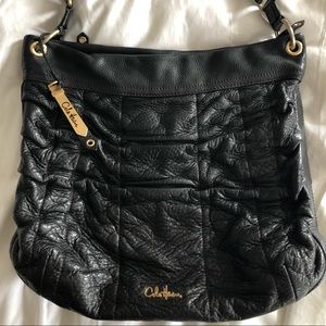 Cole Haan Pebbled Black Leather Shoulder Bag